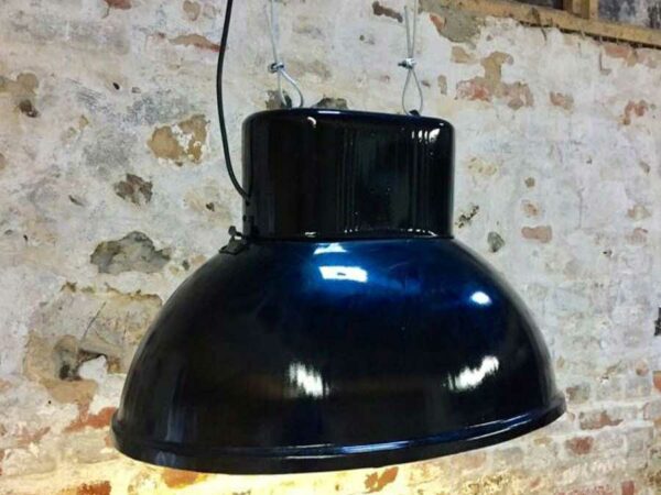 Lampe industrielle ovale noire – Image 2