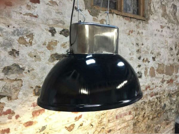 Lampe industrielle ovale noire haut poli – Image 2