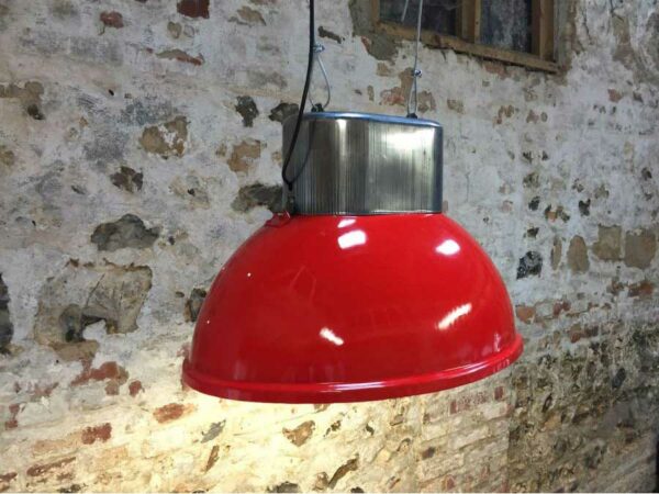 Lampe industrielle ovale rouge – Image 3