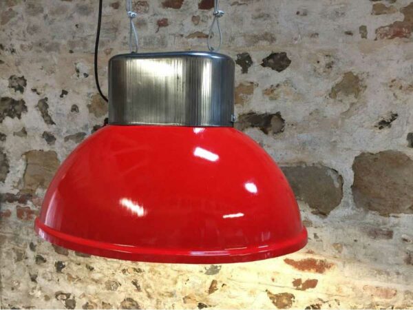 Lampe industrielle ovale rouge – Image 2
