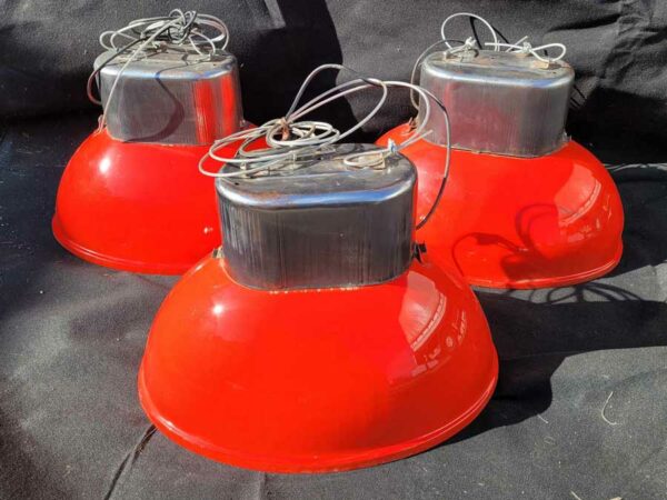 Lampe industrielle ovale rouge – Image 5