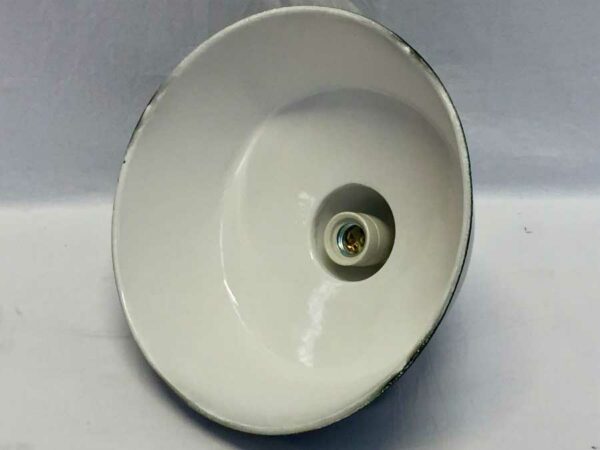 Lampe industrielle ronde émaillée noire – Image 3