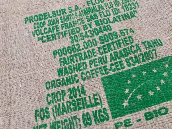 Sac de café en toile de jute Café Bio